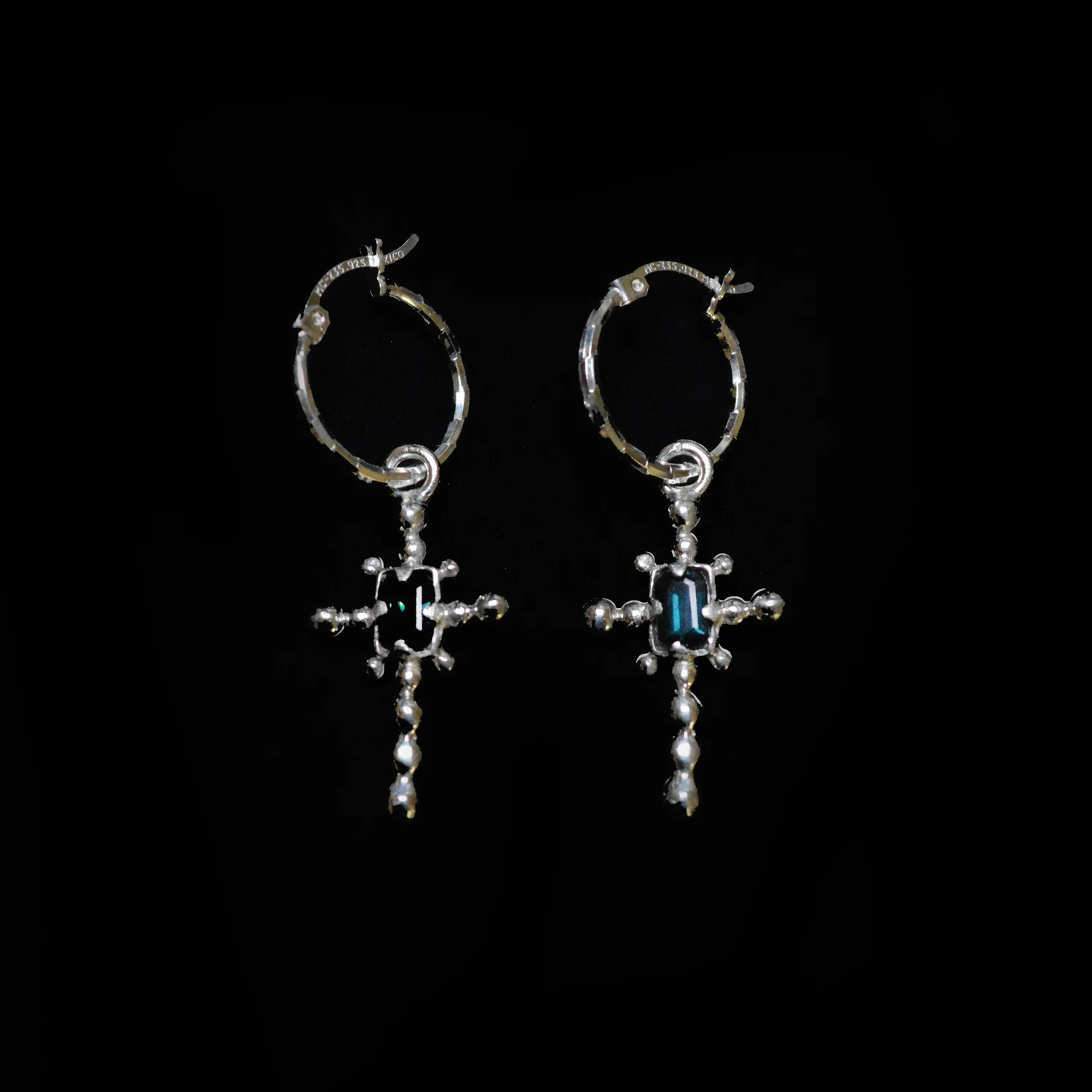 Sapphire Bubble Hoops — nora izuxx